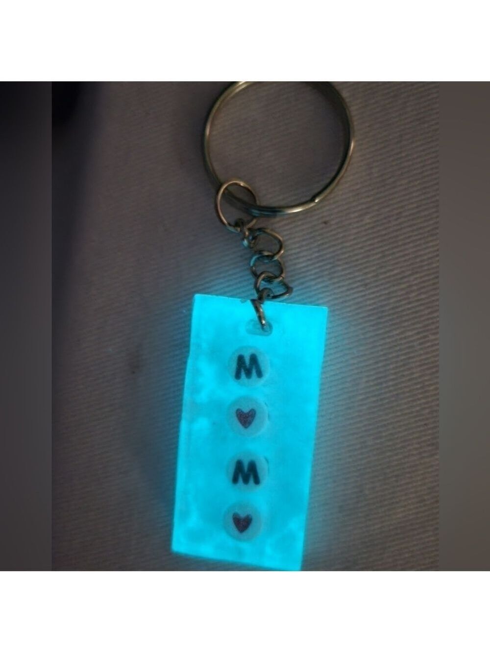 Handmade Resin Mama Keychain Glow In The Dark